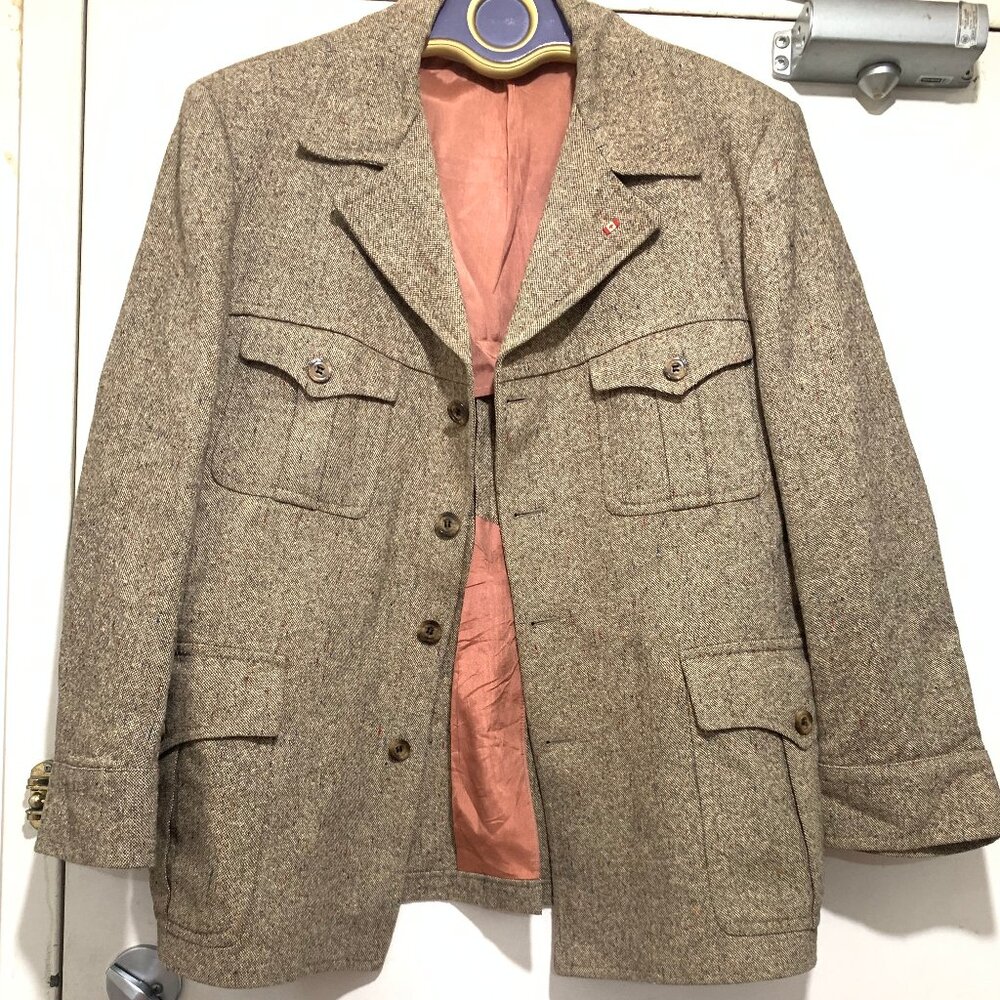 VINTAGE LEISUREWERAR TIP TOP MADE IN CANADA TWEED JACKETS SIZE L